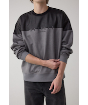 フェイクスエード切り替えトップス