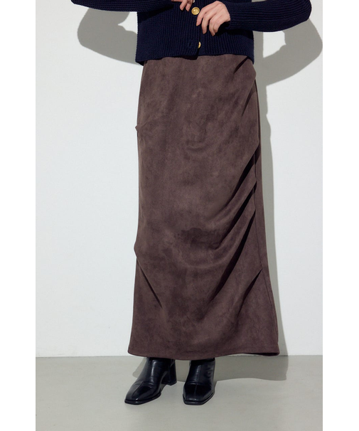フェイクスエードタックスカート