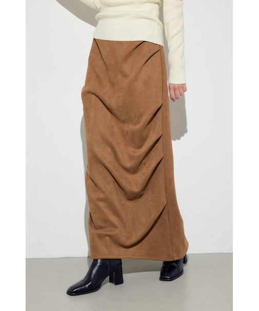 フェイクスエードタックスカート