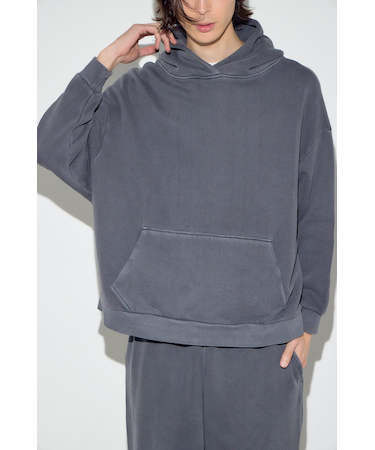 裏起毛ワイドフーディー