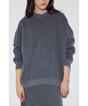 ピグメント起毛裏毛クルーネックトップス