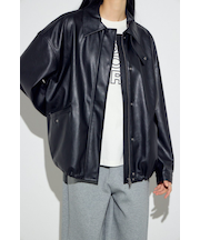 フェイクレザーミドルブルゾン