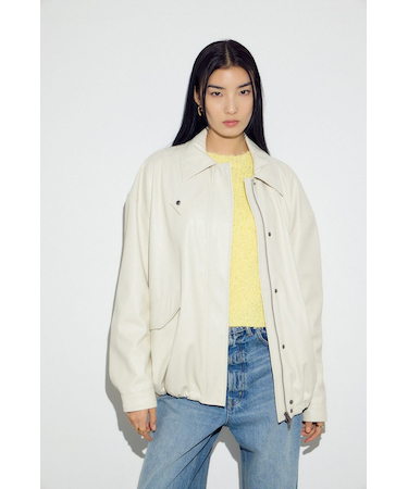 フェイクレザーミドルブルゾン