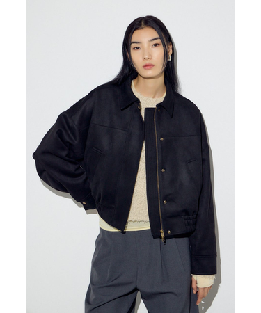 フェイクスエードショートブルゾン