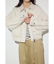 フェイクスエードショートブルゾン