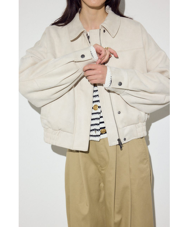 フェイクスエードショートブルゾン