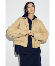 フェイクスエードショートブルゾン