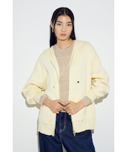 Wジップニットフーディー