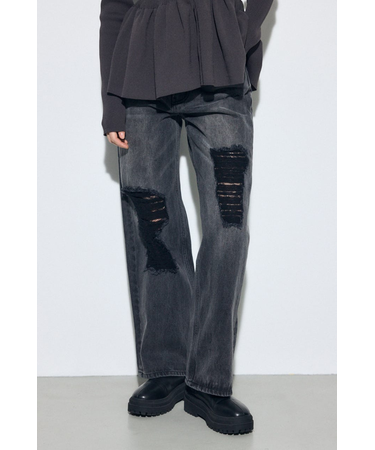 AZUL DENIM レースワイドデニム