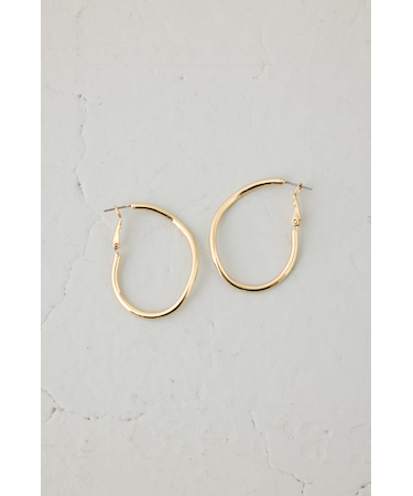 ニュアンスカーブビッグフープピアス