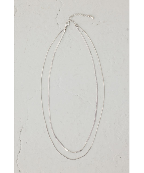 スネークチェーン2連ネックレス