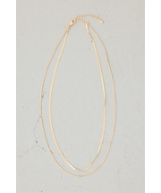 スネークチェーン2連ネックレス