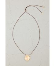 メタルプレートコードネックレス