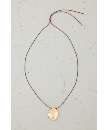 メタルプレートコードネックレス