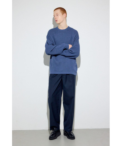 裏配色リネンミックスニットトップス