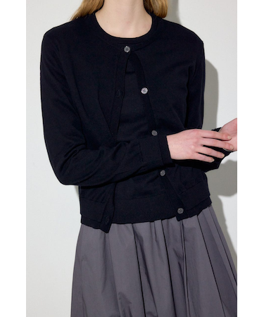 カシミヤミックスレイヤードニットカーディガン