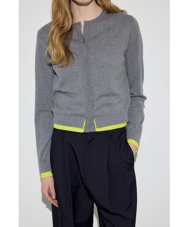 カシミヤミックスレイヤードニットカーディガン