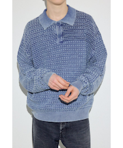 ヴィンテージウォッシュニットポロ