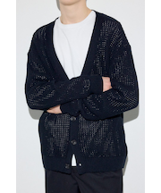 ニットメッシュカーディガン