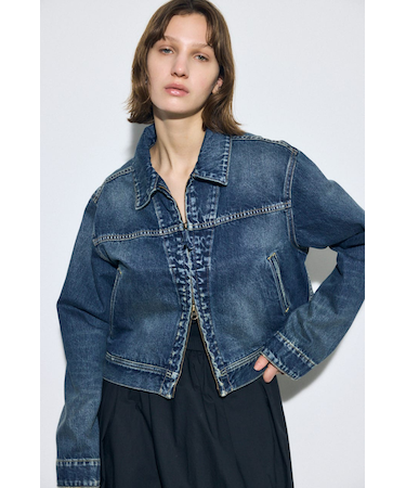 AZUL DENIM ダブルジップブルゾン