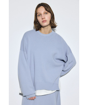 裾スリットニュアンスニットトップス