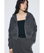 ピグメントダブルジップフーディー