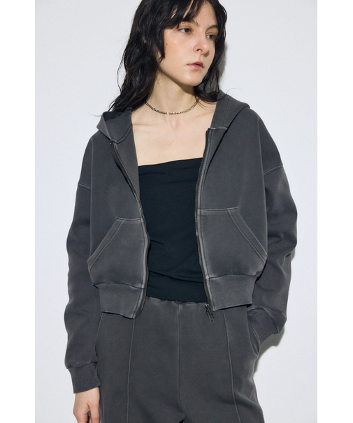 ピグメントダブルジップフーディー