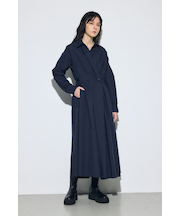 ウエストマークロングシャツワンピース