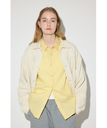 【着丈バリエ】コットンリネンプリーツブルゾン