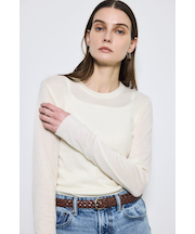 シアー素材ロングTシャツ