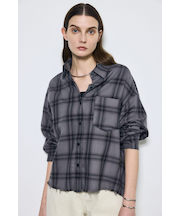 アーバンチェックフリンジショートシャツ