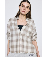 アーバンチェックフリンジショートシャツ