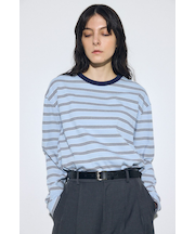 マルチボーダー長袖トップス