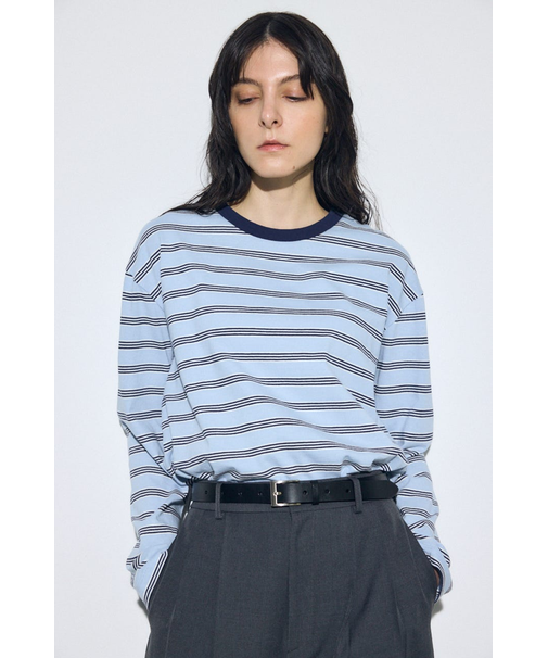 マルチボーダー長袖トップス