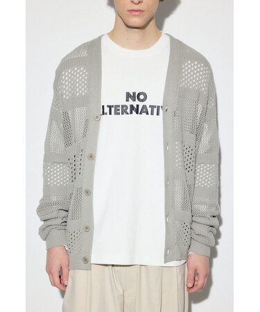 透かし編み柄変化カーディガン