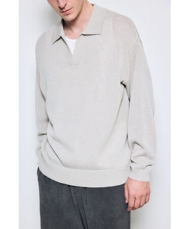 リネンミックススキッパーポロシャツ