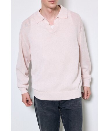 リネンミックススキッパーポロシャツ