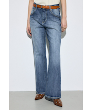 AZUL DENIM センタープレスフレアデニム