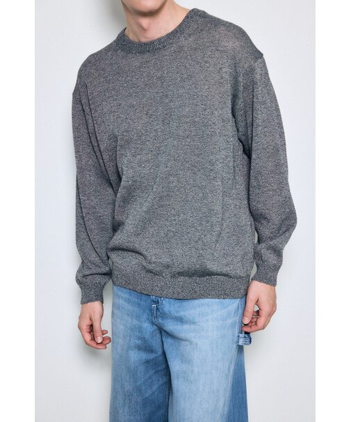 リネンミックスニットトップス