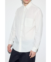 フレンチリネンCOOLMAXストライプシャツ