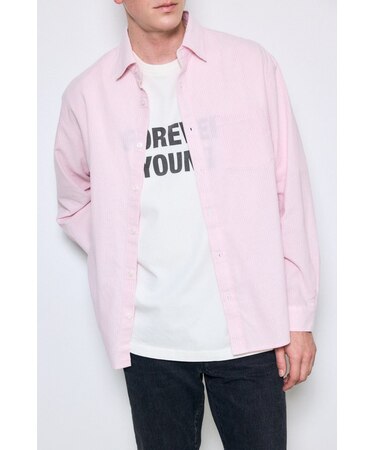 フレンチリネンCOOLMAXストライプシャツ