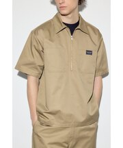 ハーフジップワークシャツ