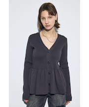 ペプラムカーディガン