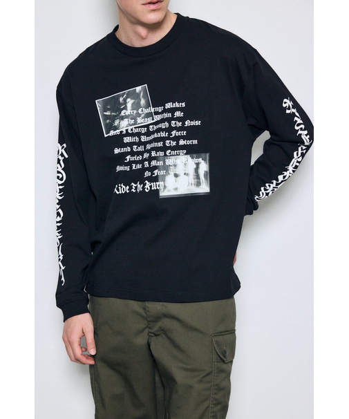 袖ロゴ長袖Tシャツ