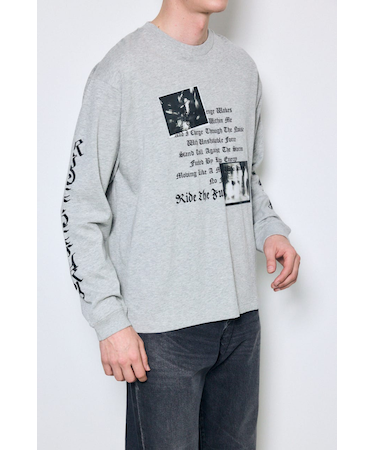 袖ロゴ長袖Tシャツ