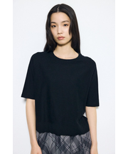 カシミヤミックスハーフスリーブニット