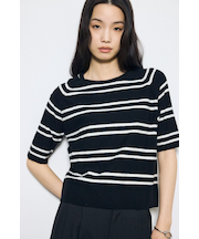 カシミヤミックスハーフスリーブニット