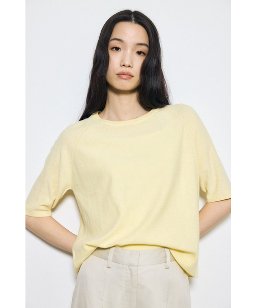 カシミヤミックスハーフスリーブニット