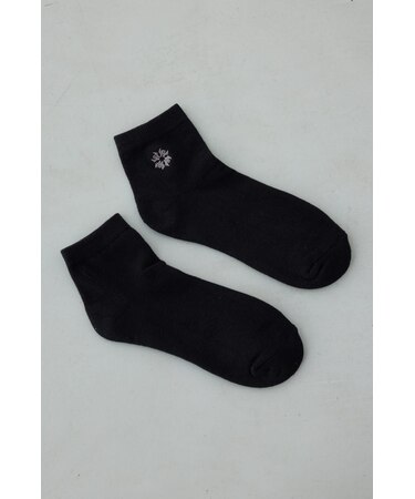 ワンポイント刺繍アンクルソックス