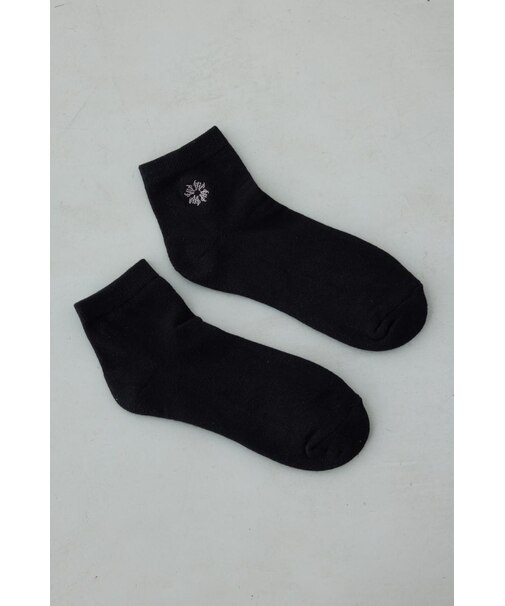 ワンポイント刺繍アンクルソックス